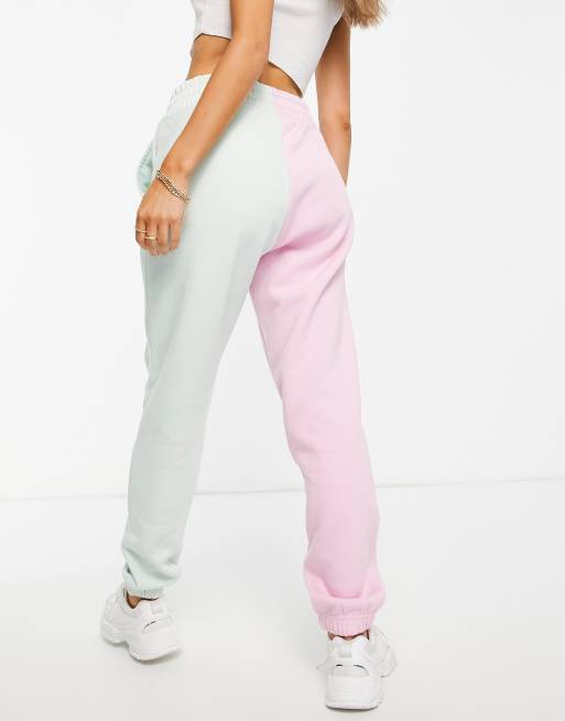 Slim Fit Sweatpants With Half Side Stripes