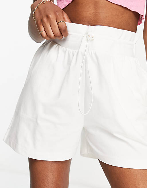 Chelsea Peers lounge toggle shorts co-ord in cream