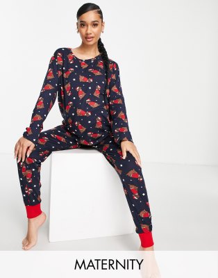 Chelsea Peers Maternity Christmas cockapoo dog pyjamas and sock set