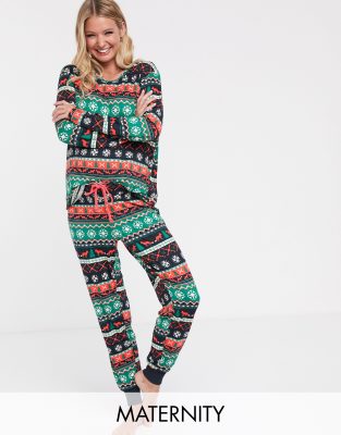 Chelsea Peers  Mammakläder  Pyjamas med långa ben och fairisle-mönster-Flerfärgad Flerfärgad