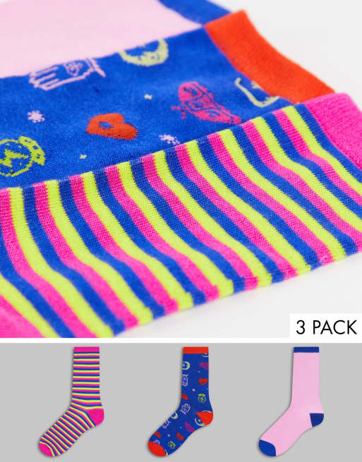 Chelsea Peers mystic icons 3 pack socks in multi 