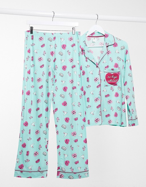 Chelsea Peers NYC no boys allowed long pyjama set