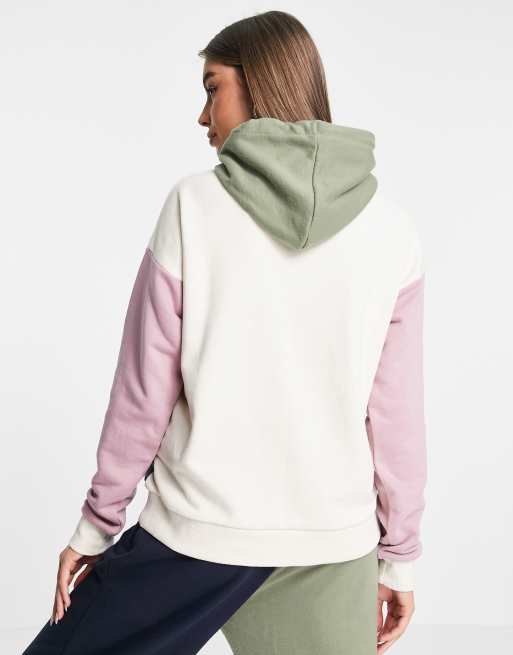 Multicolor color 2025 block oversized hoodie