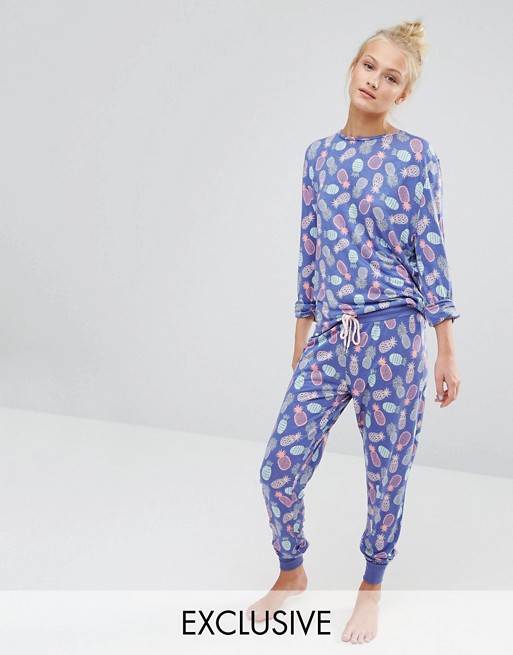 Chelsea Peers | Chelsea Peers Pineapple Long Pyjama Set