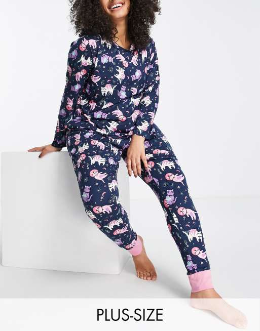 Long Sleeve Pj Set With Shelf Bra