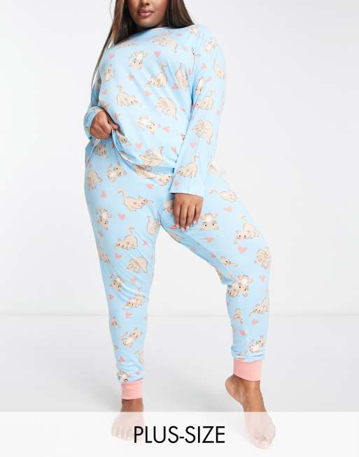 Snoopy Women's Print Pyjama Set - Blue