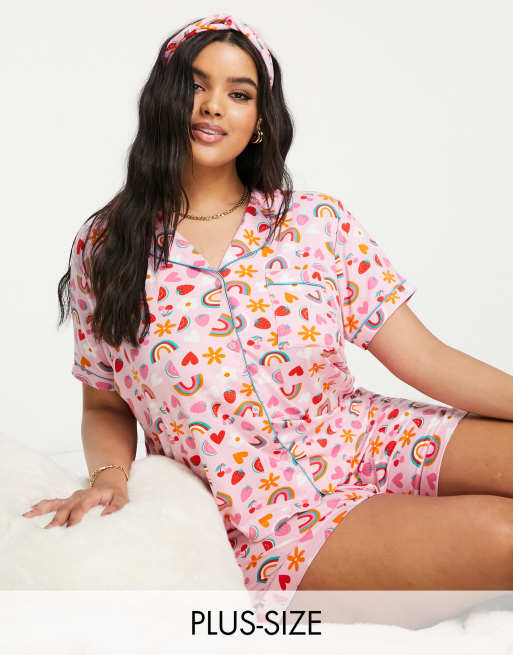 Shorty pajamas best sale plus size