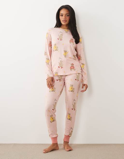 Chelsea Peers - Pyjama manches longues avec imprimé ours - Rose, 2 de 4