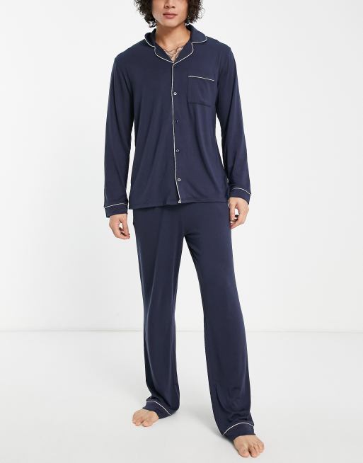 Chelsea Peers - Pyjama met knoopsluiting in grijs