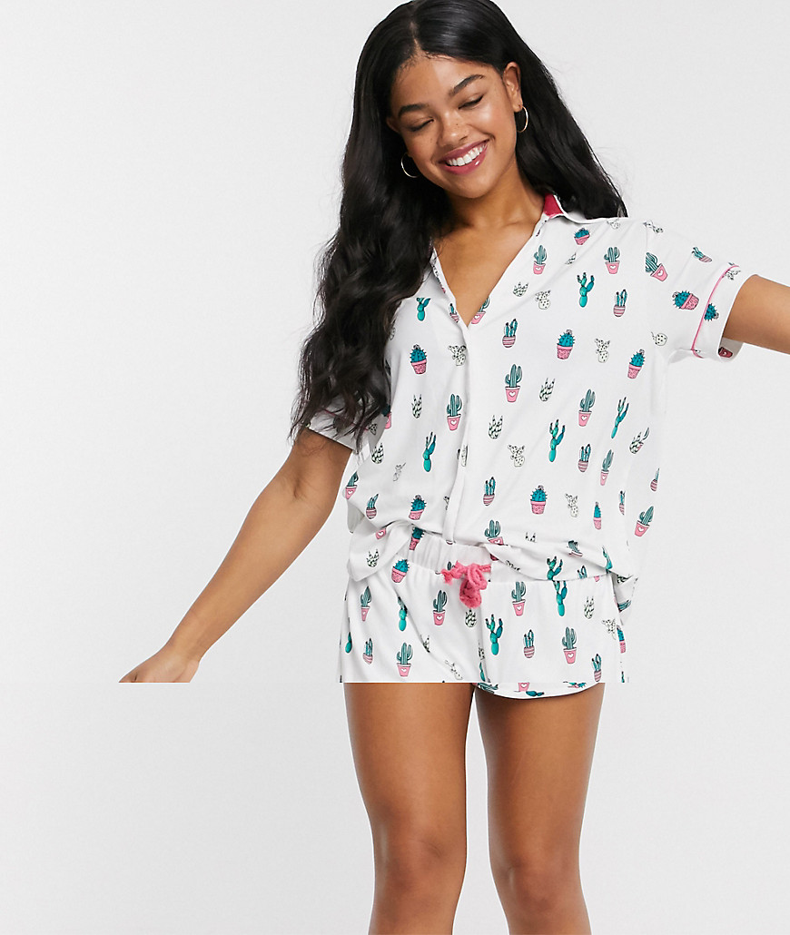Chelsea Peers – Pyjamas med kaktusmönster-Flerfärgad