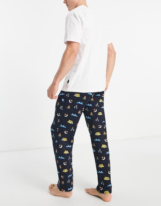 Chelsea Peers - Pyjamaset in marineblauwe print, 3 van 4
