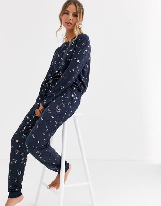 Jonny Long Sleeve Pajama Set - Navy