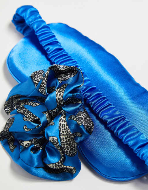 Blue Bead Print Scrunchie  Kennedy Elise – KennedyElise