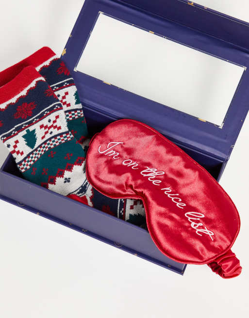 Chelsea Peers - Set regalo natalizio con calzini e maschera occhi