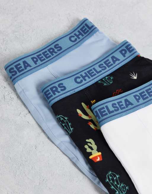Chelsea Peers - Set van 3 boxershorts met cactusprint, 2 van 4