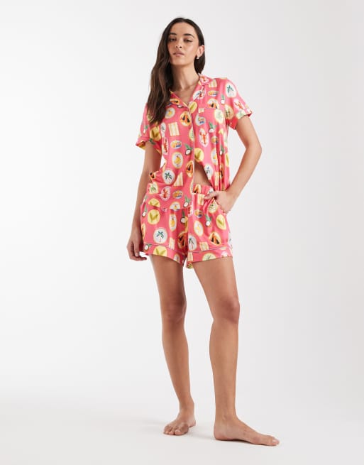 REORIA Vrouwen Katoen Korte Mouw Trainingspak Set Ronde Hals Effen Kleur Shirt en Shorts met twee Zakken Tweedelige Outfit co ord Sets, Donkerblauw, XL
