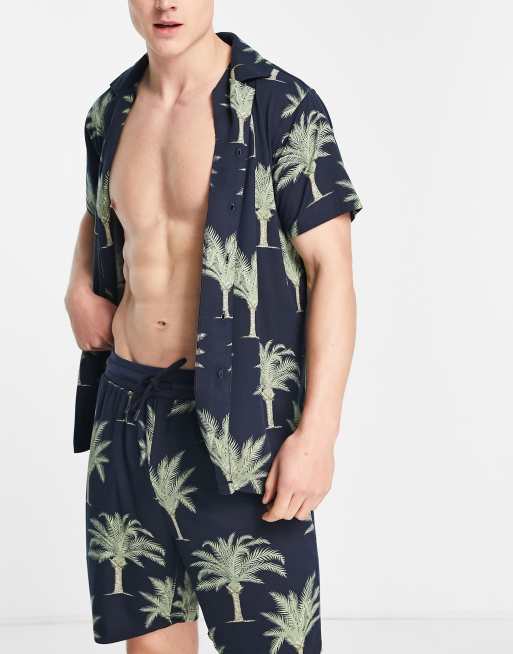 Palm tree pajama set hotsell