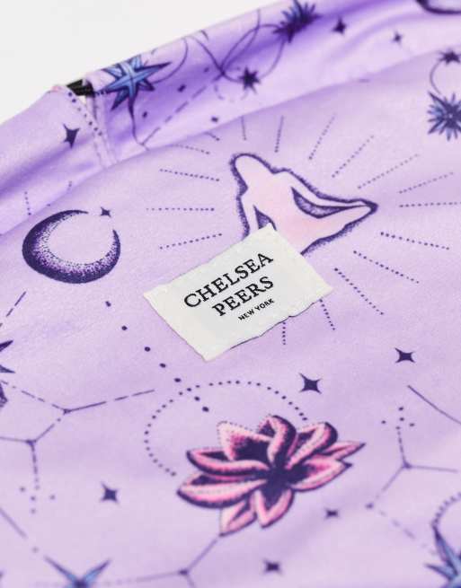 Chelsea Peers - Trousse à maquillage à imprimé céleste avec cordon - Lilas, 3 de 4