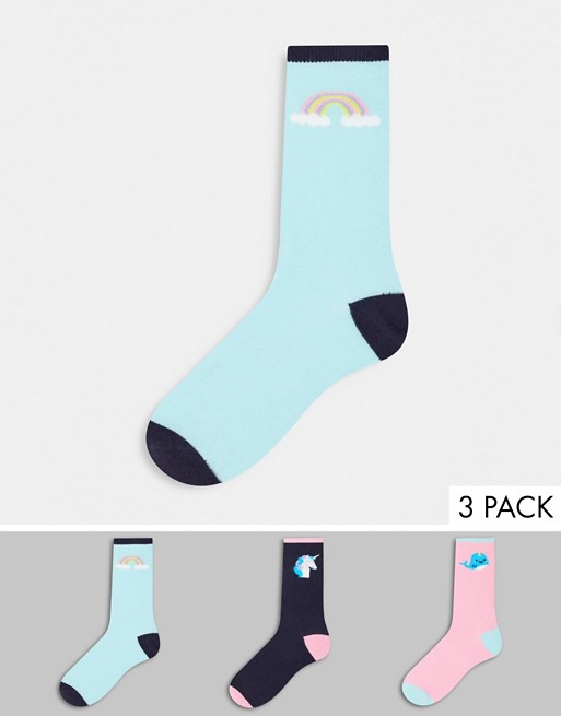 Chelsea Peers unicorn 3 pack socks