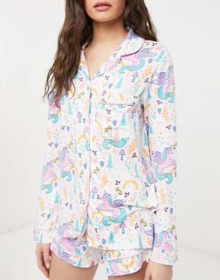 Unicorn pajama shorts clearance