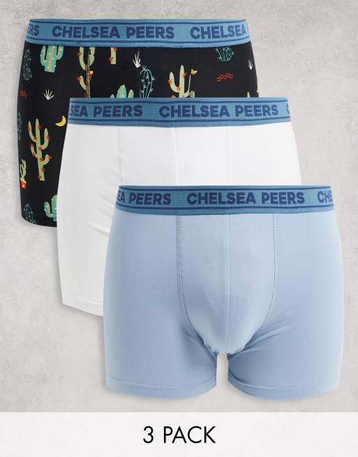 Chelsea Peers – Zestaw 3 par bokserek z nadrukiem w kaktusy