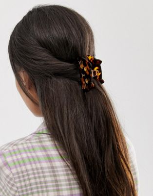 фото Черепаховая заколка для волос с дизайном в виде кошки margherita-коричневый