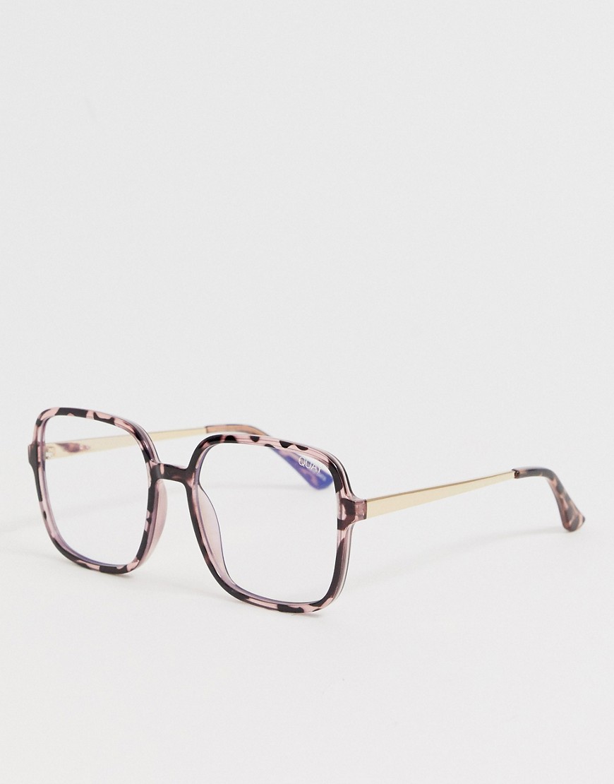 фото Черепаховые очки в квадратной оправе quay australia 9-5-коричневый