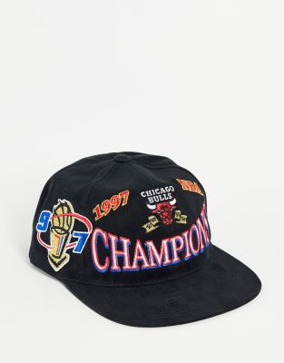 фото Черная бейсболка с логотипом команды nba "chicago bulls 1997" mitchell & ness-черный цвет