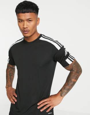 Футболки в полоску  Asos Черная футболка adidas Football Squad 21-Черный цвет