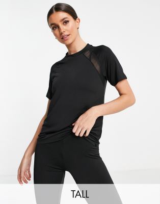 фото Черная футболка для бега threadbare tall fitness-черный threadbare fitness tall