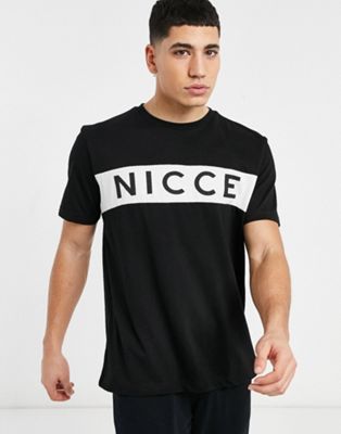 фото Черная футболка для дома со вставкой nicce-черный цвет