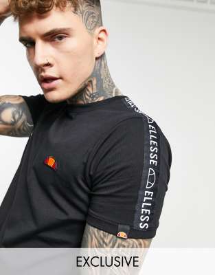 Черная футболка ellesse Fede – эксклюзивно для ASOS-Черный цвет