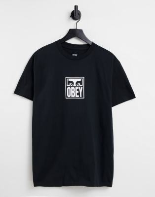 фото Черная футболка obey icon 3-черный