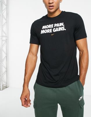 Футболки с принтом Черная футболка с графическим принтом Nike Training-Черный цвет