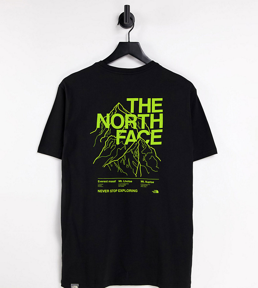 Черная футболка с контурным принтом гор Mountain Outline – эксклюзивно для ASOS-Черный цвет North face 106658560