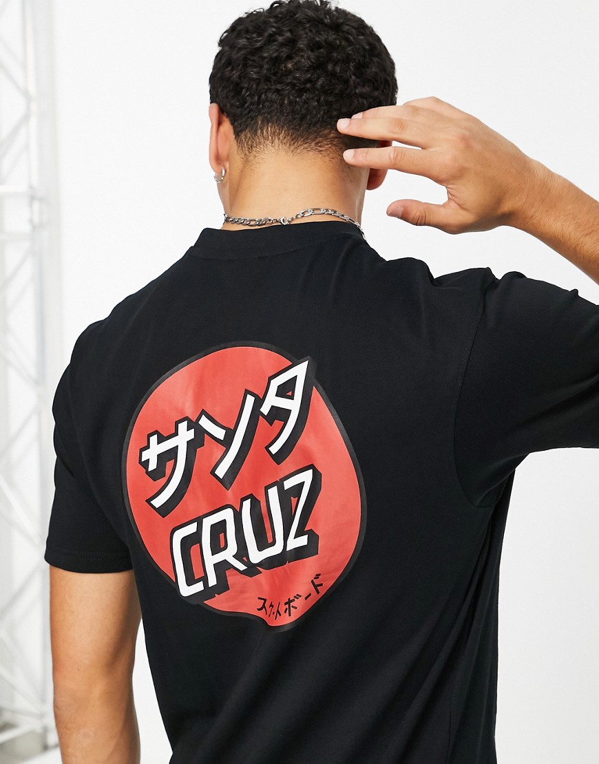фото Черная футболка с круглым логотипом santa cruz-черный цвет