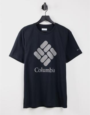 фото Черная футболка с логотипом columbia-черный цвет