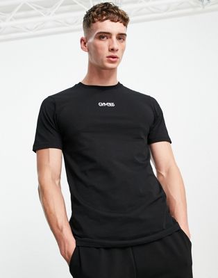 фото Черная футболка с логотипом gym 365-черный цвет