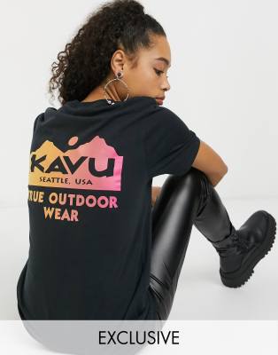 фото Черная футболка с логотипом kavu. эксклюзивно на asos-черный