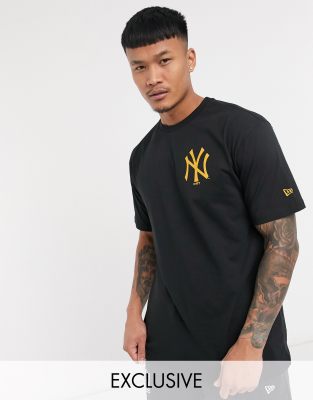 фото Черная футболка с логотипом команды "new york yankees" new era mlb – эксклюзивно для asos-черный