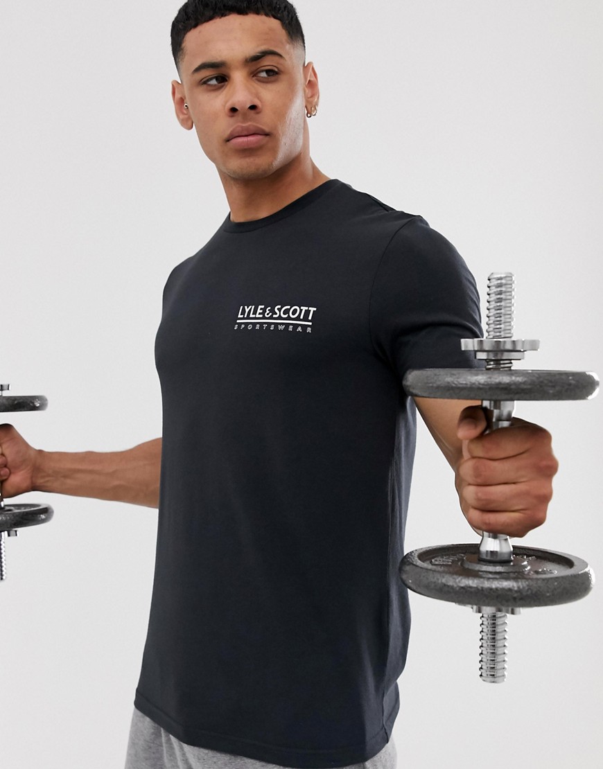 фото Черная футболка с логотипом lyle & scott fitness-черный