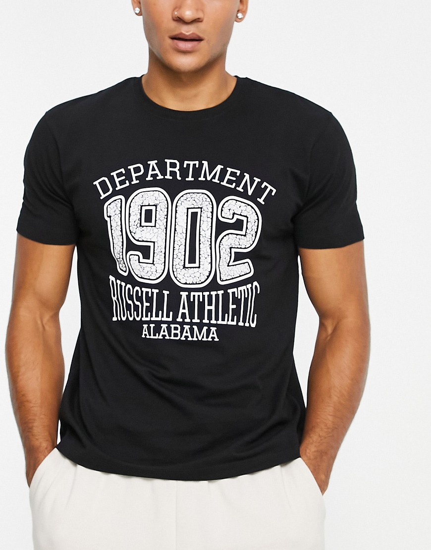 Черная футболка с логотипом -Черный цвет Russell Athletic 11541058
