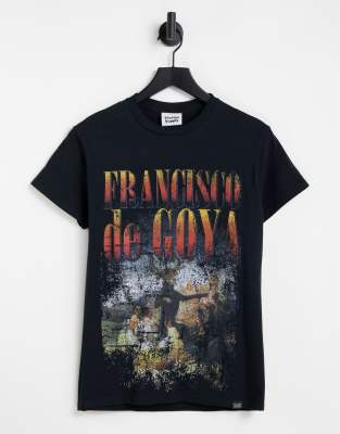 фото Черная футболка с принтом "francisco de goya" vintage supply-черный