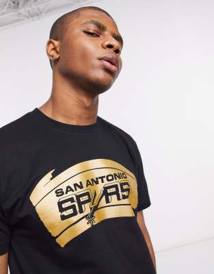 фото Черная футболка с принтом mitchell & ness nba san antonio spurs-черный