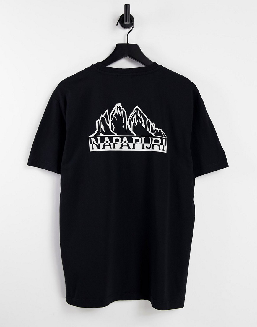 Черная футболка с принтом на спине Saretine-Черный цвет Napapijri 103429957