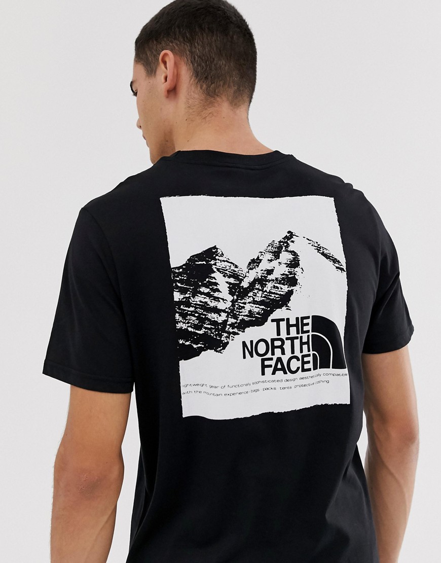 фото Черная футболка с принтом the north face-черный