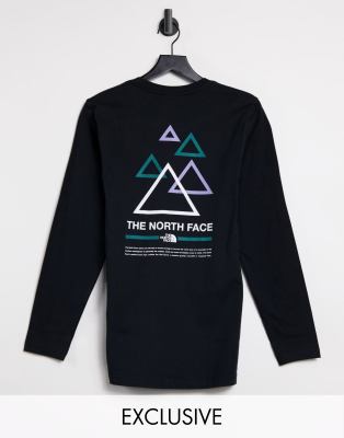 фото Черный лонгслив the north face triangle – эксклюзивно для asos-черный цвет