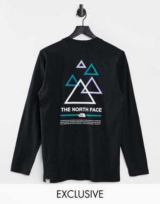 фото Черный лонгслив the north face triangle – эксклюзивно для asos-черный цвет