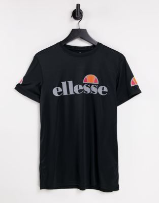 фото Черная футболка со светоотражающим логотипом ellesse pozzio-черный цвет