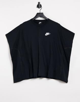 фото Черная футболка в стиле oversized nike earth day-черный цвет